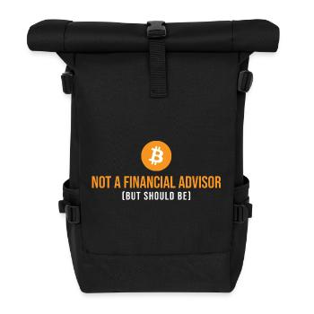 Pas conseiller financier Crypto Bitcoin Sarcasme - Sac à dos roll top - noir - Devant