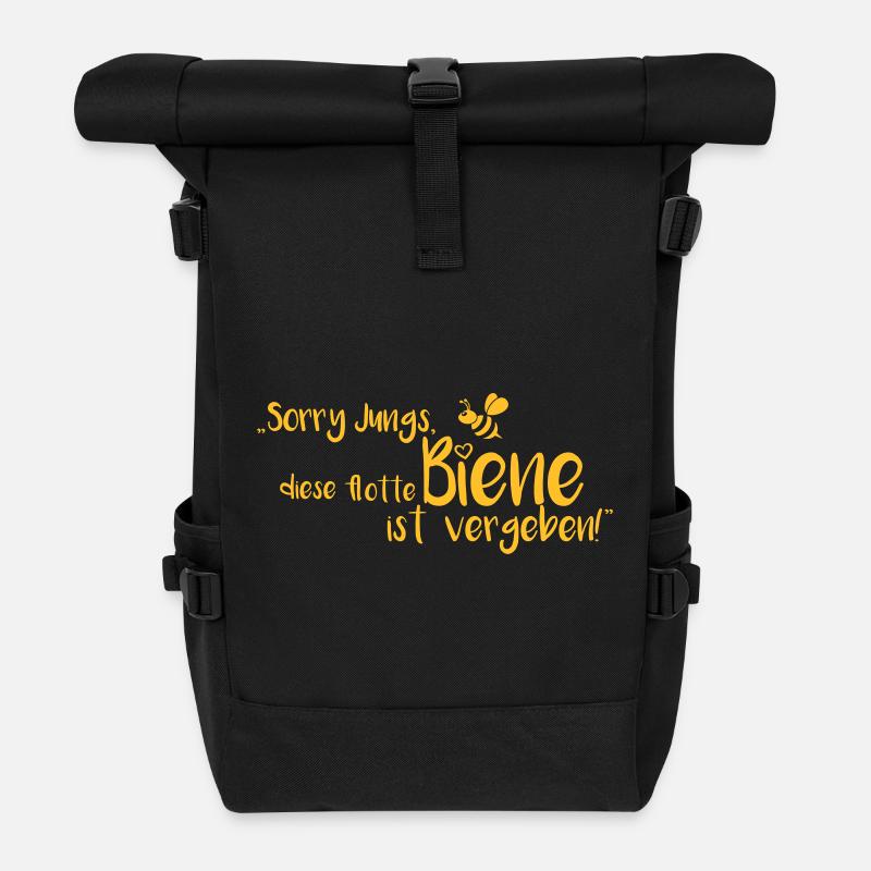 Junggesellenabschied flotte Biene - Rolltop Rucksack - Schwarz