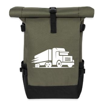 Icône du camion de transport - Sac à dos roll top - olive/noir - Devant
