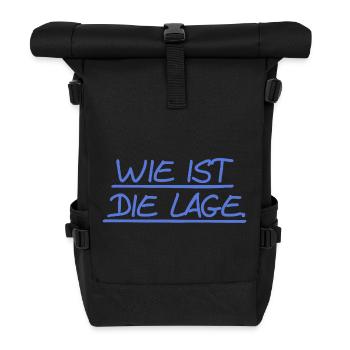 Wie ist die Lage? - Rolltop Rucksack - Schwarz - Vorne