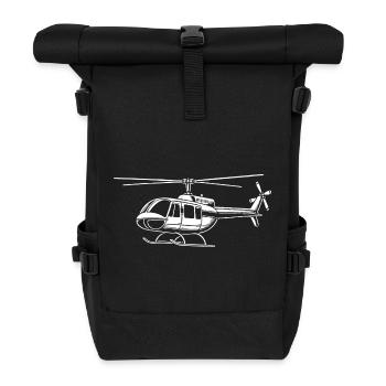 Helicopter design for real helicopter fans - Roll Top Backpack - black - Front