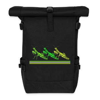 Mantis Gottesanbeter Gottesanbeterin - Rolltop Rucksack - Schwarz - Vorne