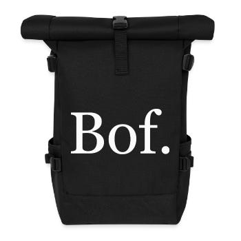 Well. French Minimalist Humor - Clear - Roll Top Backpack - black - Front