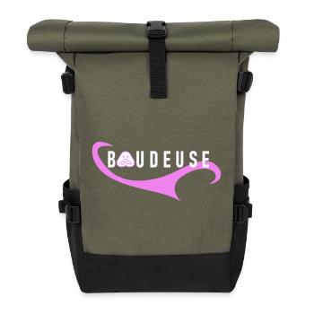 Logo Boudeuse  - Sac à dos roll top - olive/noir - Devant
