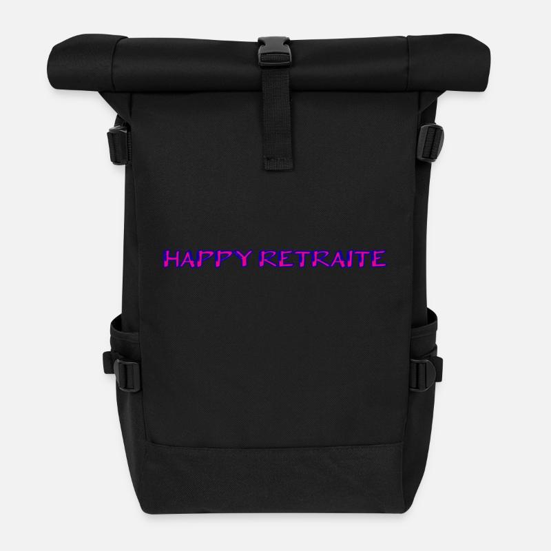 RETRAITE. RETRAITE. RETRAITEE. RETRAITE - Sac à dos roll top - noir