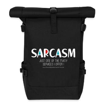 Sarkasmus (düster) - Rolltop Rucksack - Schwarz - Vorne