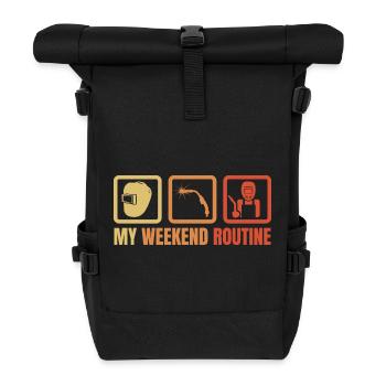 Welder Weekend Routine - Roll Top Backpack - black - Front