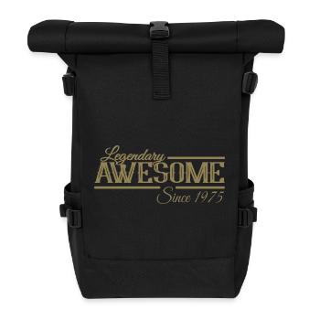 Legendary since 1975 Vintage - Roll Top Backpack - black - Front