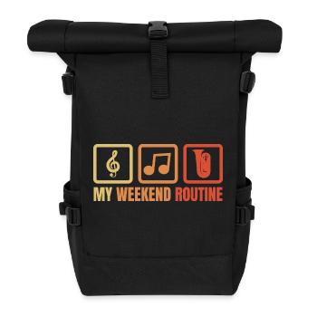 Tuba Weekend - Roll Top Backpack - black - Front