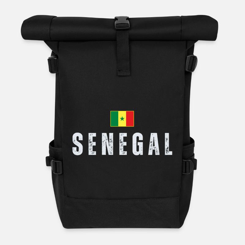 Drapeau sénégalais, fier Sénégalais - Sac à dos roll top - noir