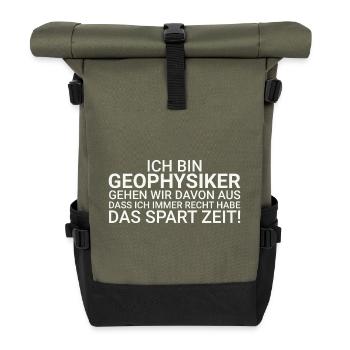 Geophysicists Save time Geophysics - Roll Top Backpack - olive/black - Front