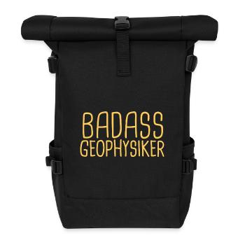 Geophysiker Badass Geophysik - Rolltop Rucksack - Schwarz - Vorne