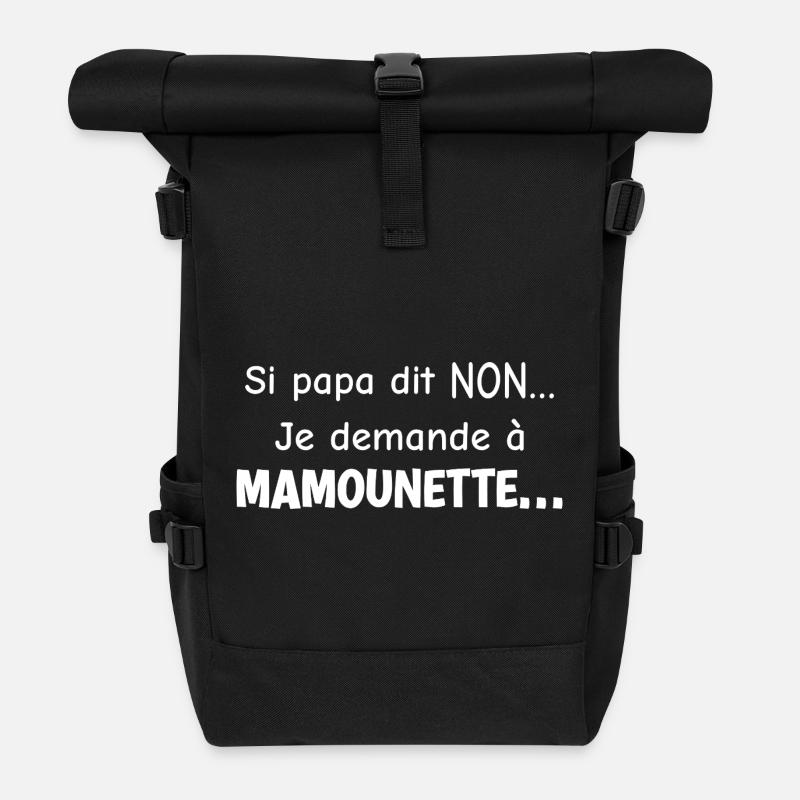 Mamounette Komplizin - Humor Mama - Rolltop Rucksack - Schwarz