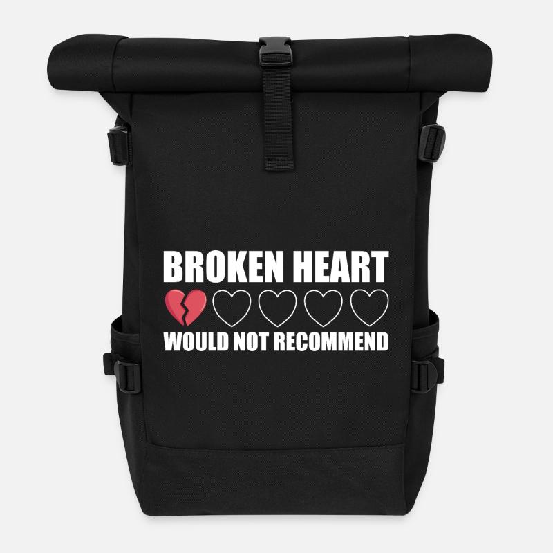 Broken Heart would not recommend Anti Valentine - Roll Top Backpack - black