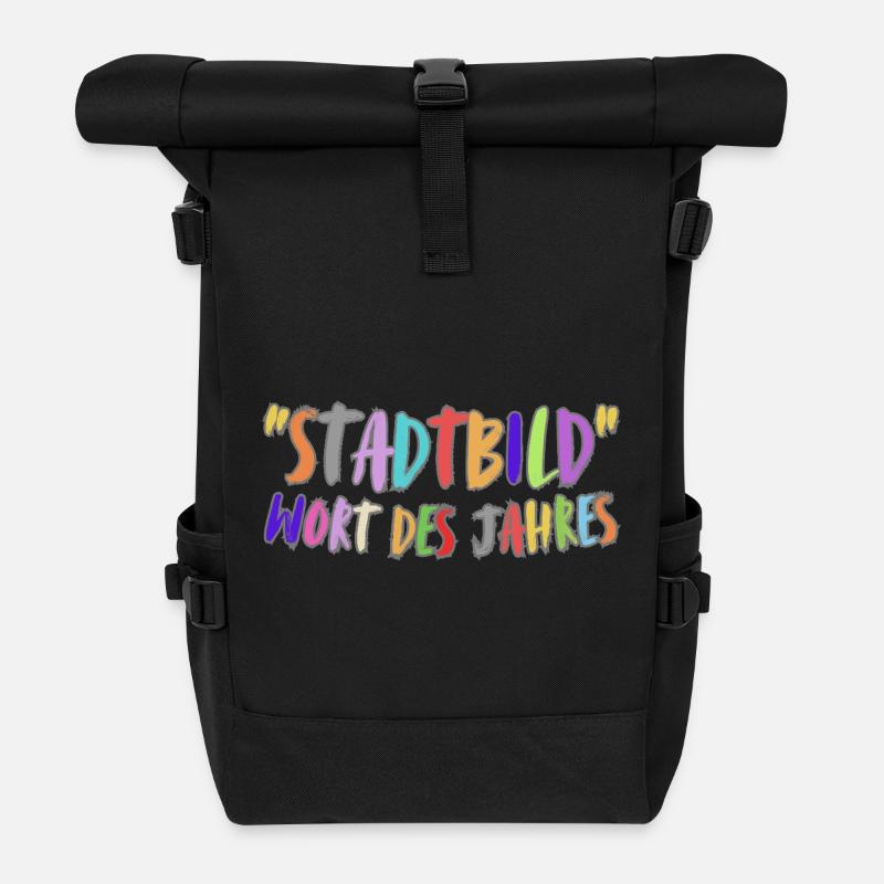 Stadtbild Wort des Jahres - Rolltop Rucksack - Schwarz