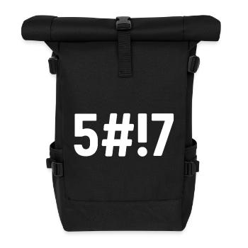 Shit Coded - Roll Top Backpack - black - Front