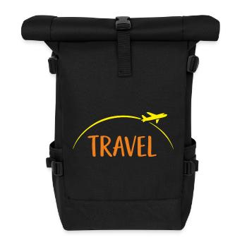 Travel - Roll Top Backpack - black - Front