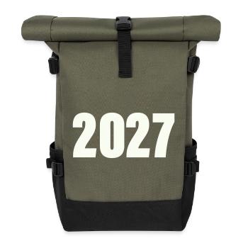 2027_zahl- - Rolltop Rucksack - Olive/Schwarz - Vorne