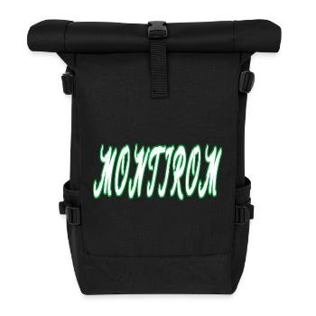 Montirom text - Roll Top Backpack - black - Front