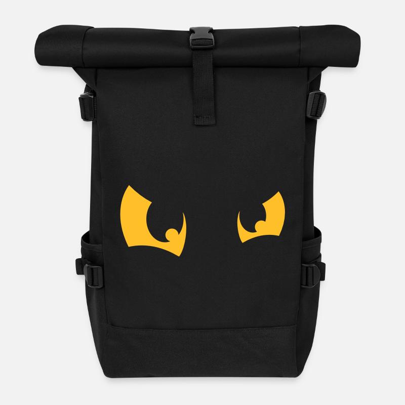 Deux yeux brillants - Sac à dos roll top - noir