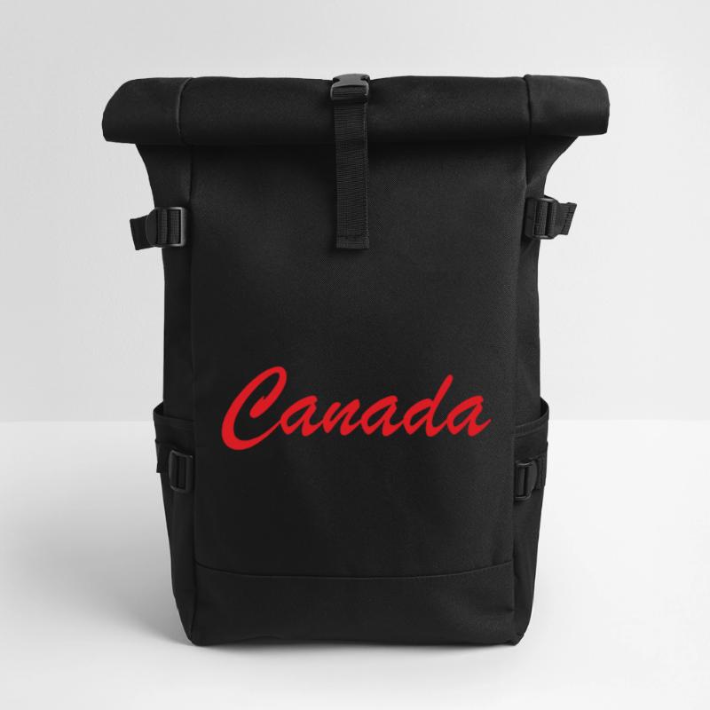 Lettrage Canada Script Rouge Sac à dos roll top