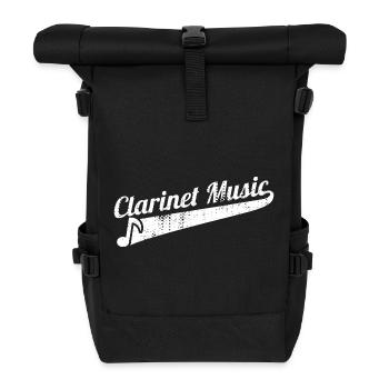 Funny Clarinet Music - Roll Top Backpack - black - Front