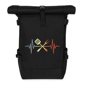 Wooden spoon palpitations - Roll Top Backpack - black - Front