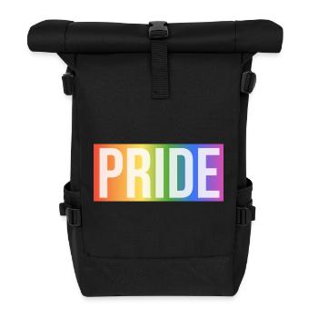 Pride Rainbow Gift - Rolltop Rucksack - Schwarz - Vorne