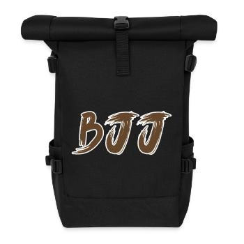 BJJ Brown Belt – Jiu Jitsu Rank Design - Roll Top Backpack - black - Front