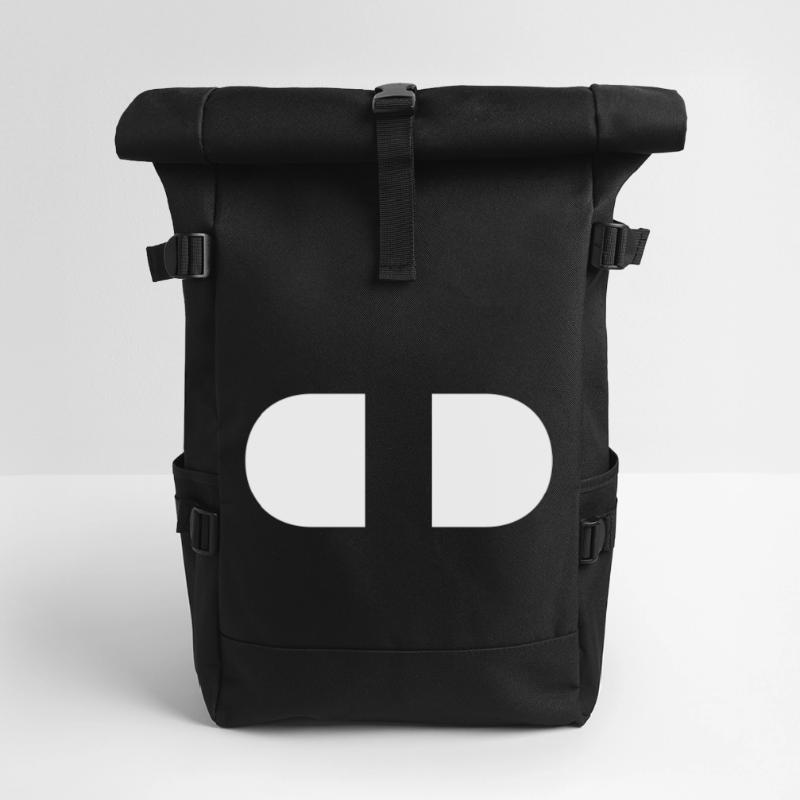 Controller-Split-White Roll Top Backpack