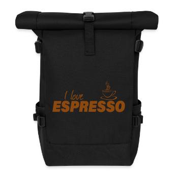 I LOVE ESPRESSO - Roll Top Backpack - black - Front
