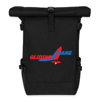 Logo Hanggliding Farbsplash - Rolltop Rucksack - Schwarz - Vorne