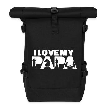 Lustiges Schachspieler-Lebens-Tortendiagramm - Rolltop Rucksack - Schwarz - Vorne