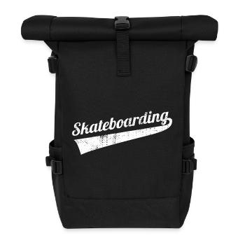 Lustiges Skateboarden - Rolltop Rucksack - Schwarz - Vorne
