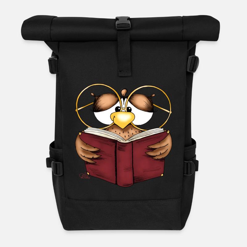 Gretchen Büchereule - Rolltop Rucksack - Schwarz