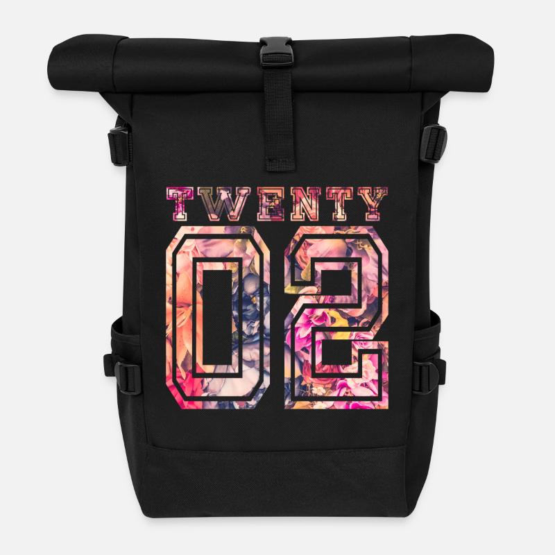 Twenty 2002 - Rolltop Rucksack - Schwarz