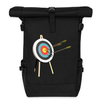 archery arrow bow crossbow target sports24 - Roll Top Backpack - black - Front