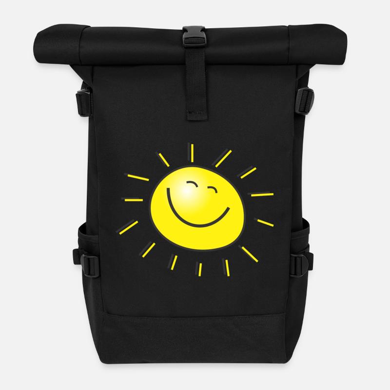 Sonne im Herzen - Sac à dos roll top - noir