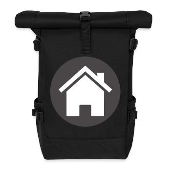 building house homes architektur haus gebaeude206 - Rolltop Rucksack - Schwarz - Vorne