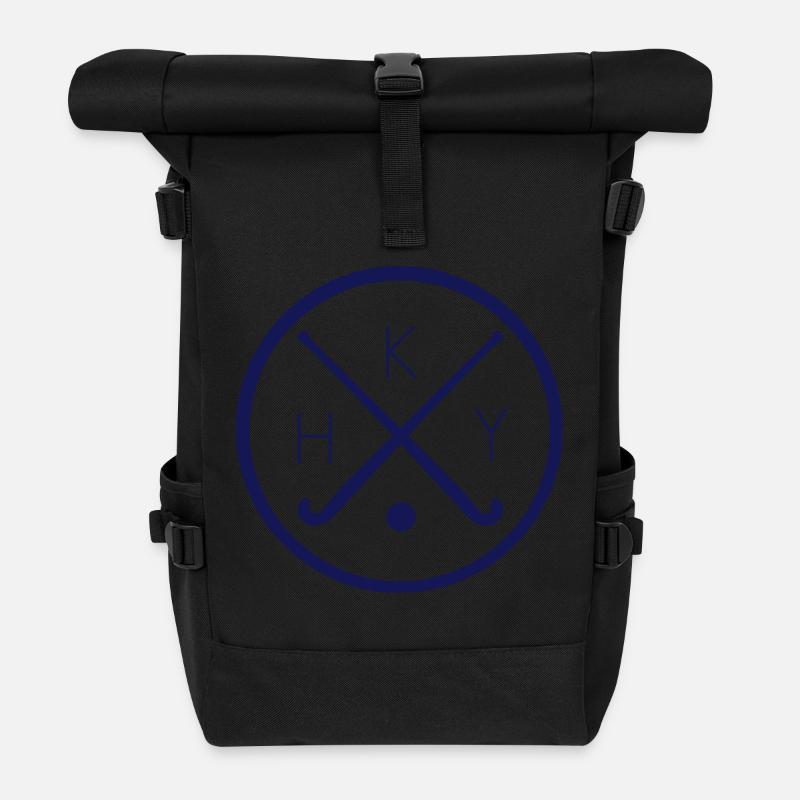 Field hockey logo - Roll Top Backpack - black