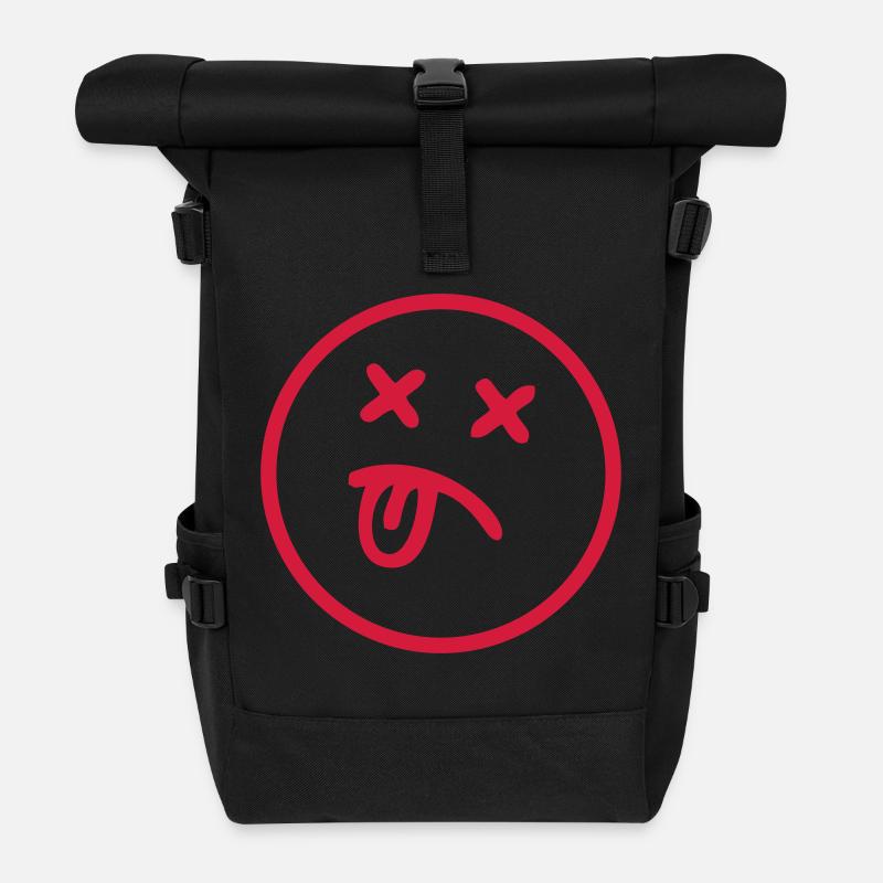 Smiley - SMILE - Rolltop Rucksack - Schwarz