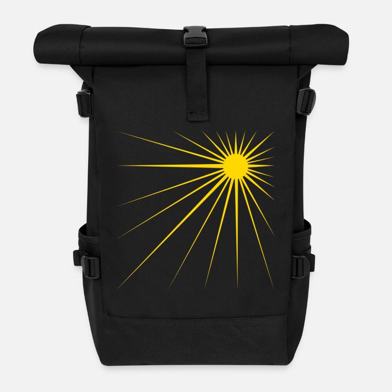 Sonne - Rolltop Rucksack - Schwarz