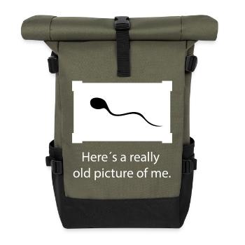 Vieille photo de moi - Sac à dos roll top - olive/noir - Devant