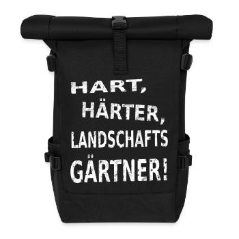 Landschaftsgärtner - Nur die Harten in den Garten - Rolltop Rucksack - Schwarz - Vorne