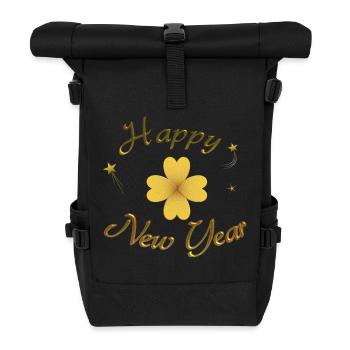 Bonne année Réveillon du Nouvel An - Sac à dos roll top - noir - Devant