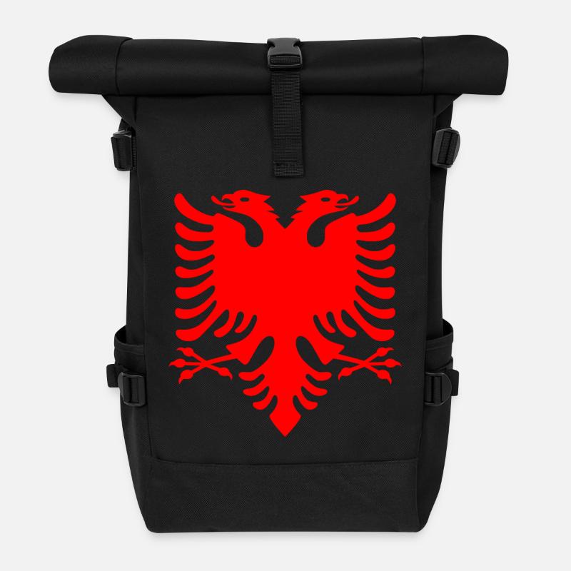 Albanien - Rolltop Rucksack - Schwarz
