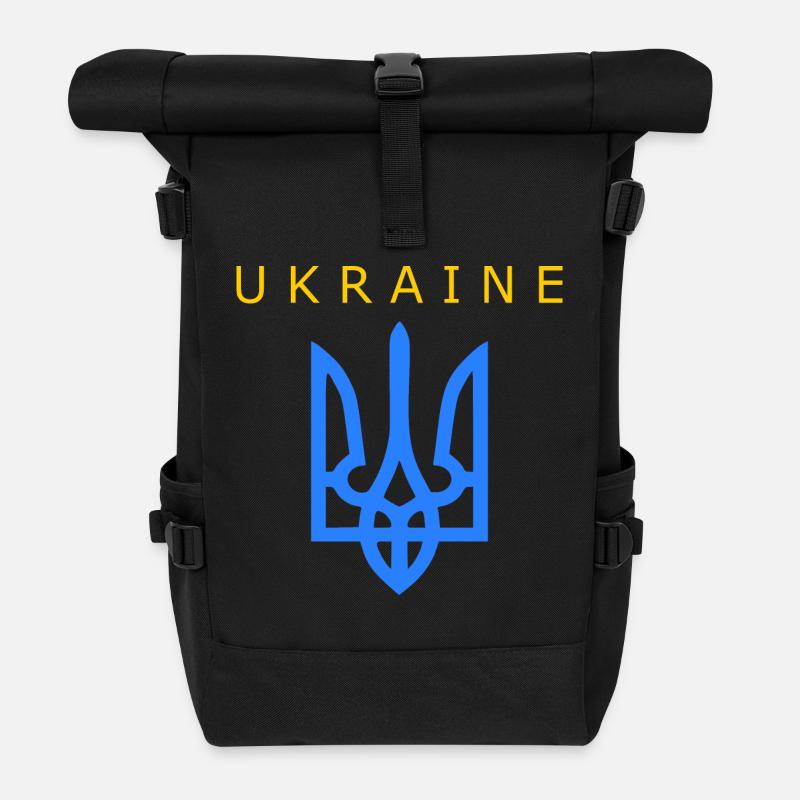 Ukraine - Rolltop Rucksack - Schwarz