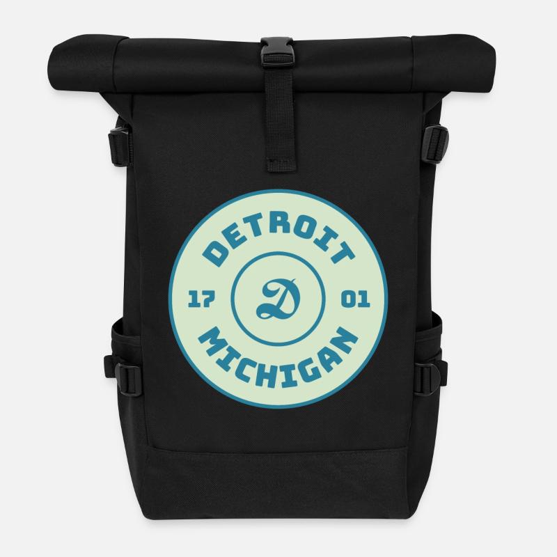 Detroit - Rolltop Rucksack - Schwarz