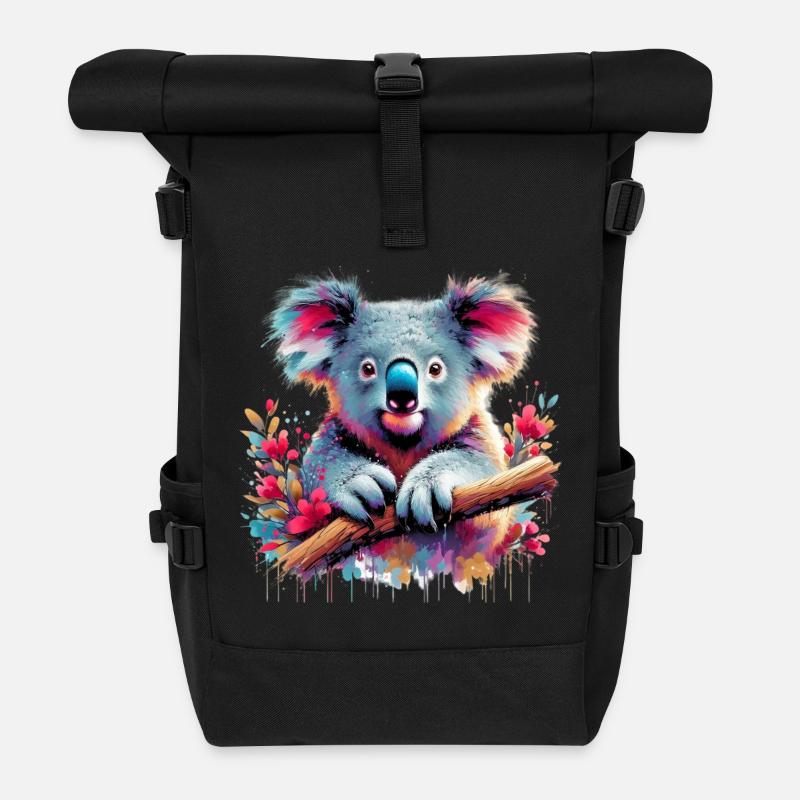 Koala - Rolltop Rucksack - Schwarz