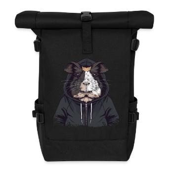 Cochon d’Inde Hip Hop Cool - Sac à dos roll top - noir - Devant